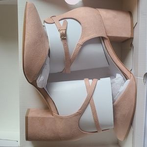 Aldo Women's Brookshear Block Heel Pump Dress Shoes, Light Pink, Size 9